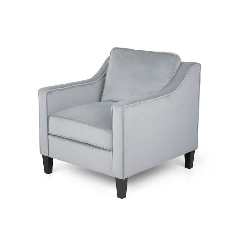 Milo Contemporary Velvet Club Chair by Christopher Knight Home - 30.75" W x 33.50" L x 33.75" H