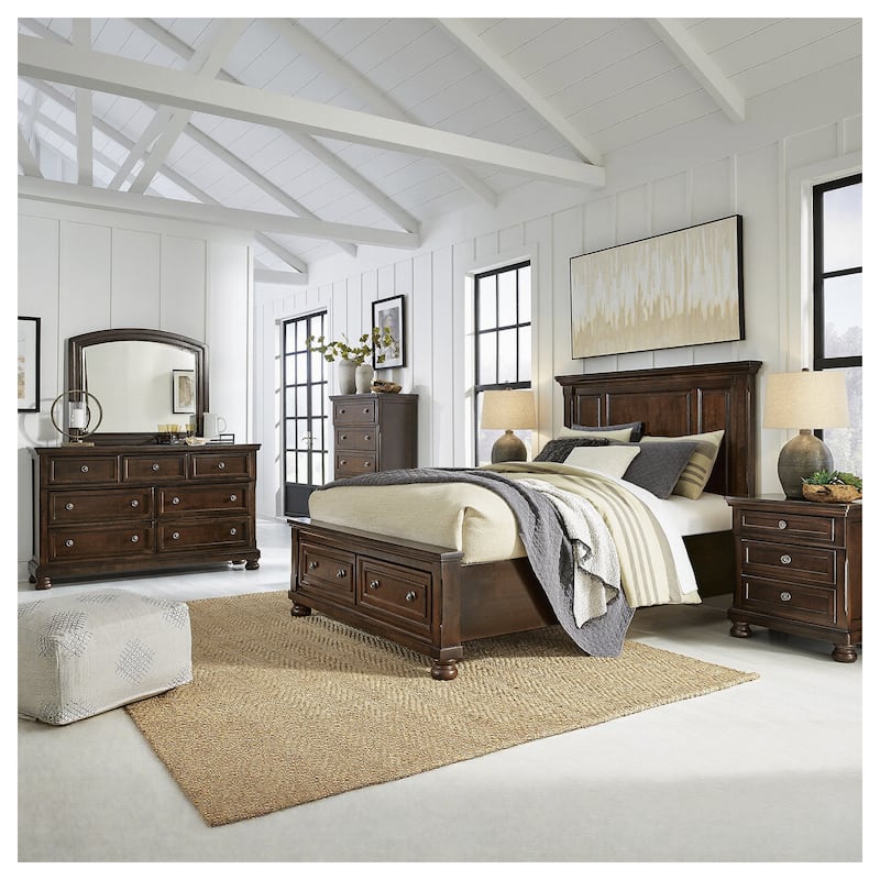 Porter Rustic Brown Two Drawer Night Stand