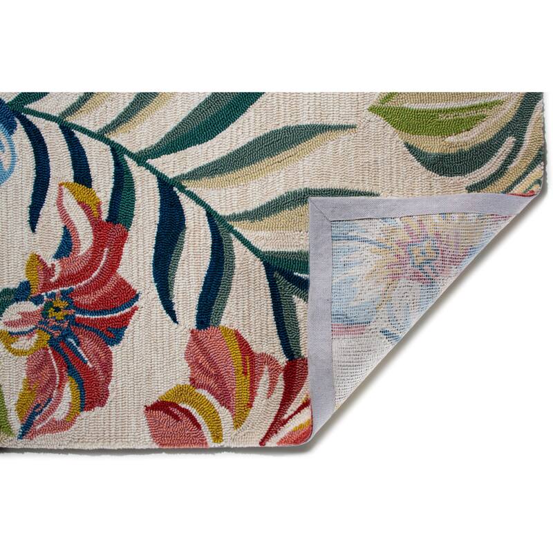 Domani Trails Hand-Made Indoor / Outdoor Tropical Palms Area Rug