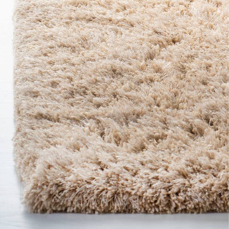SAFAVIEH Handmade Alvilde Shag Etha Shag Solid Polyester Rug
