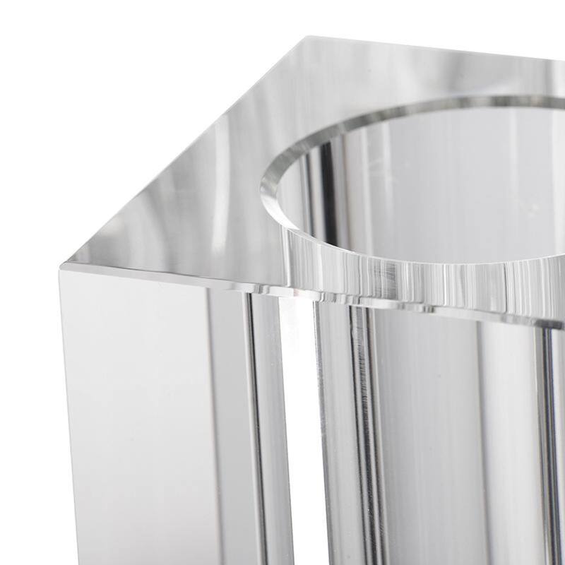 10" Clear Square Glass Table Vase - 3.90