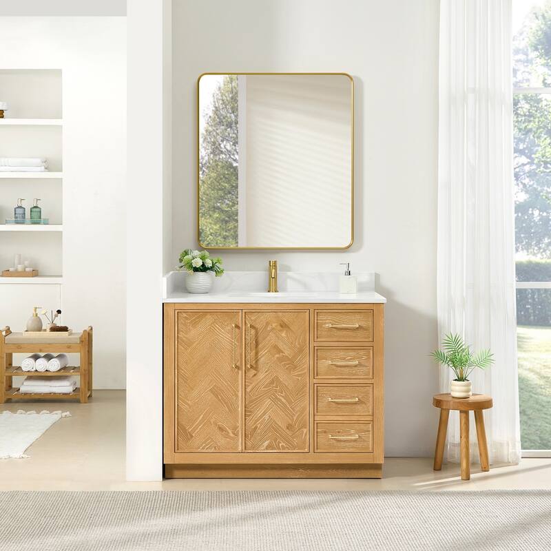 Jakarta Bath Vanity with Quartz Stone Top without Mirror