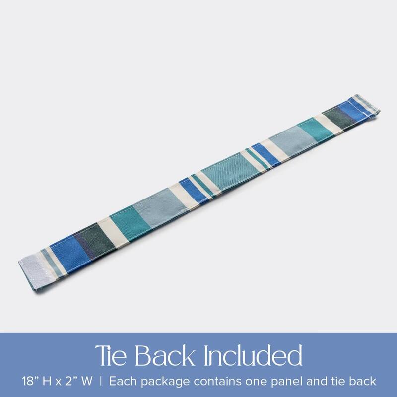 Outdoor Stripe Privacy Protected Grommet Panel