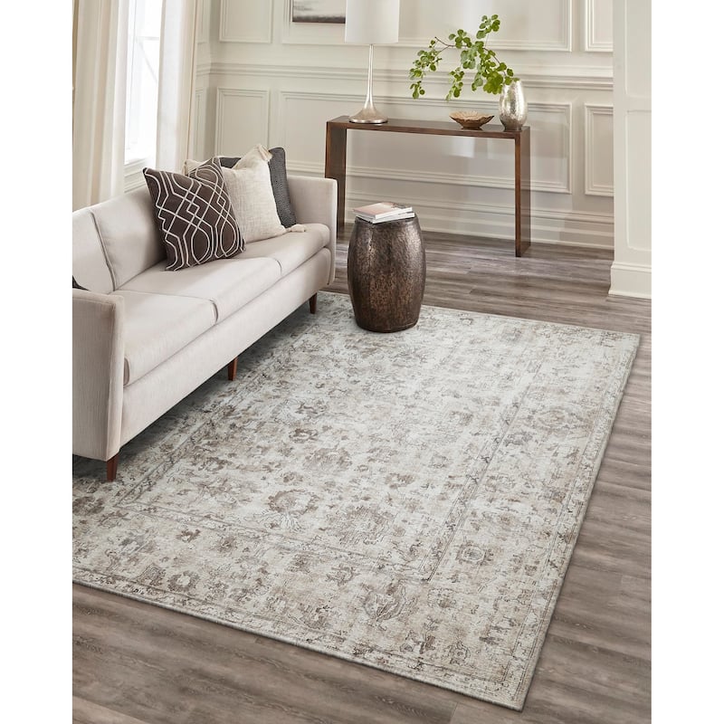 EXQUISITE RUGS Dorchester Hand-loomed Wool/Bamboo Silk Beige/Brown Area Rug.