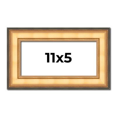 11x5 Frame Gold Plein Aire Solid Wood Picture Frame Width 2 Inches |