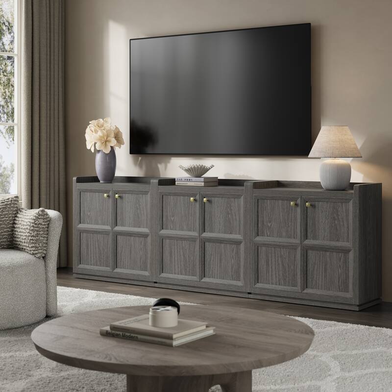 Multifunctional Minimalist Side Cabinet with 3D Design