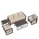 preview thumbnail 3 of 13, COZYWOR 5-Piece Outdoor Patio Conversation Set