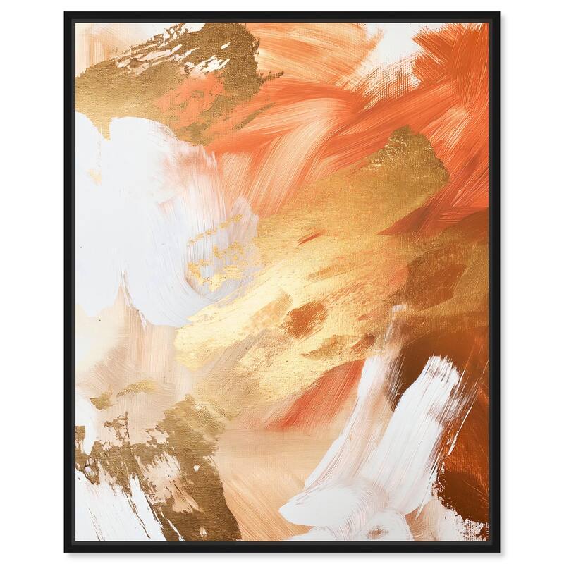 Golden Yellow Citrus Burst II Canvas by Art Remedy - 24" x 30" - Black