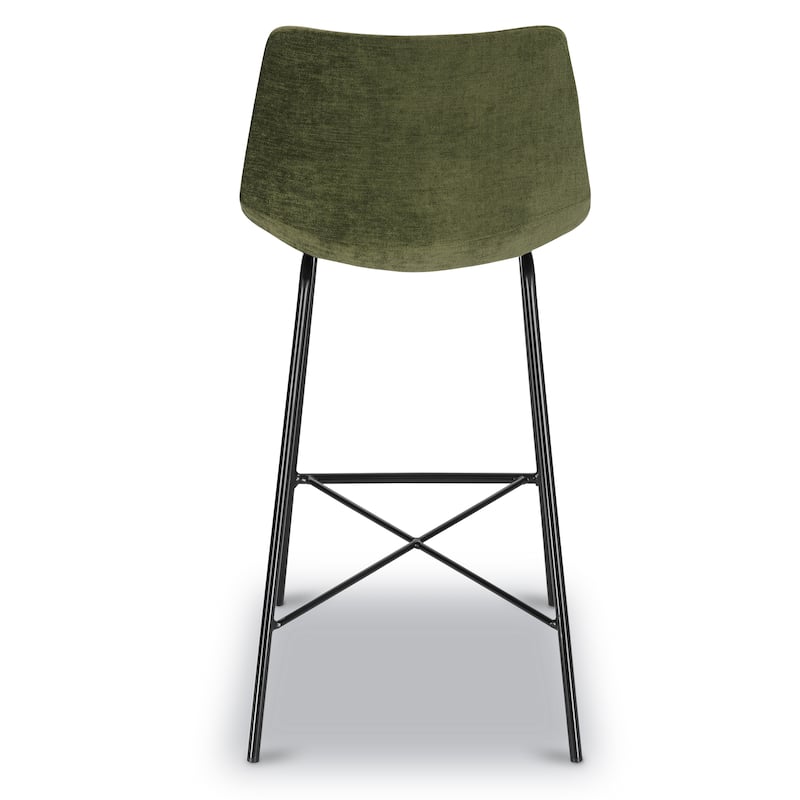 Poly & Bark Paxton 24" Seat Height Velvet Counter Stool