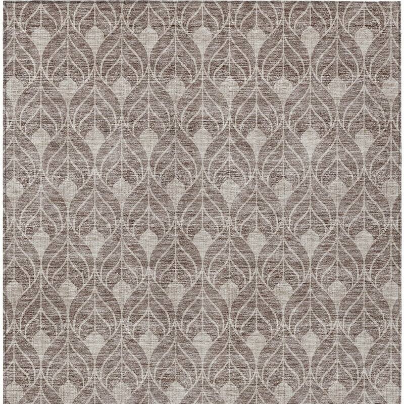HomeRoots Geometric Transitional Rectangle Outdoor Rug