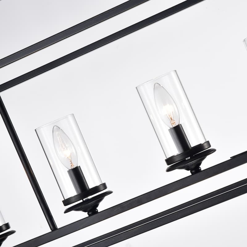 Thereus Modern Black Brushed Coffee 5-Light Chandelier