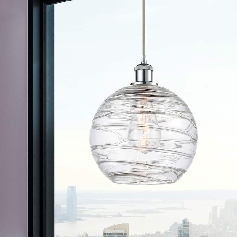 Innovations Lighting Ballston Athens Deco Swirl - 1 Light 10" Cord Hung Mini Pendant