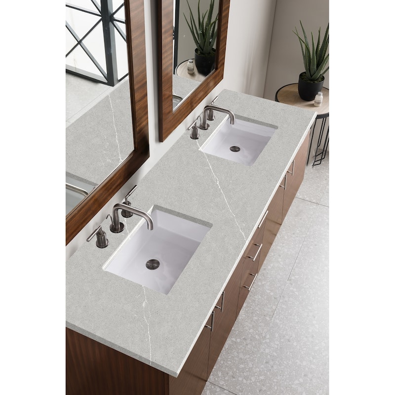 James Martin Vanities Metropolitan 72" Double Vanity, American Walnut