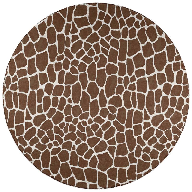 Addison Safari Giraffe Animal Print Area Rug