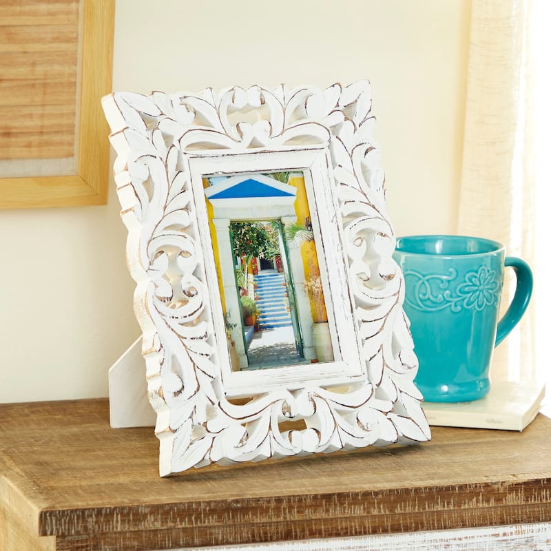 White Wood Farmhouse Photo Frame Standard - 8"W, 10"H