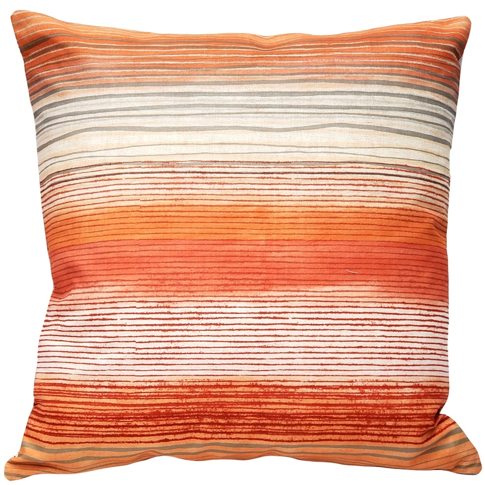 Orange and white striped on sale pillows