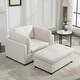preview thumbnail 22 of 40, Roomfitters 50" Oversized Armchair with Ottoman, Modern Accent Chair, Lumbar Support, Reading Sofa for Bedroom