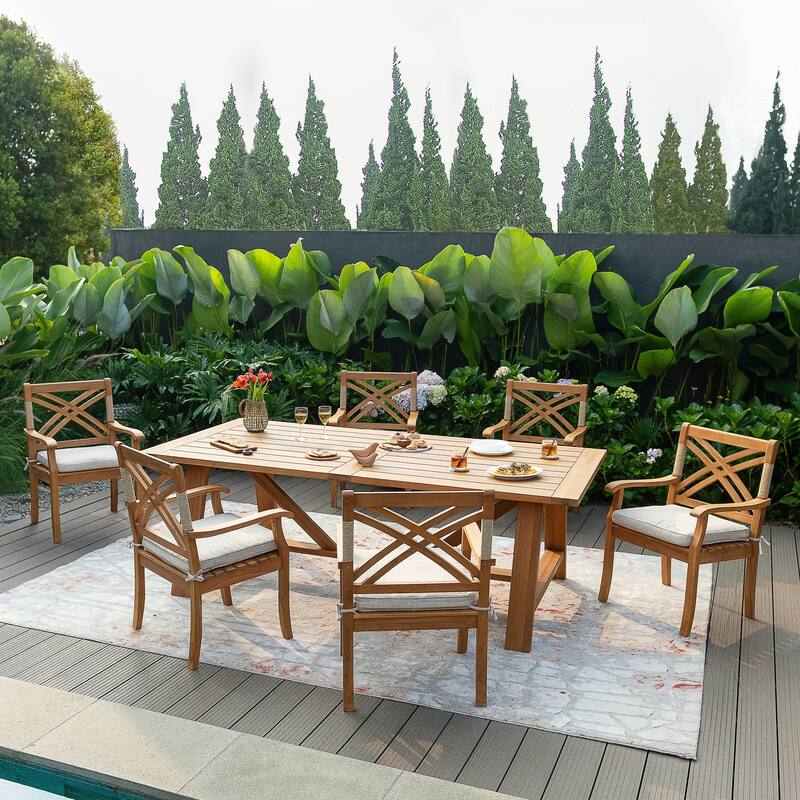 Cambridge Casual Carmel 7-Piece Teak Outdoor Dining Set
