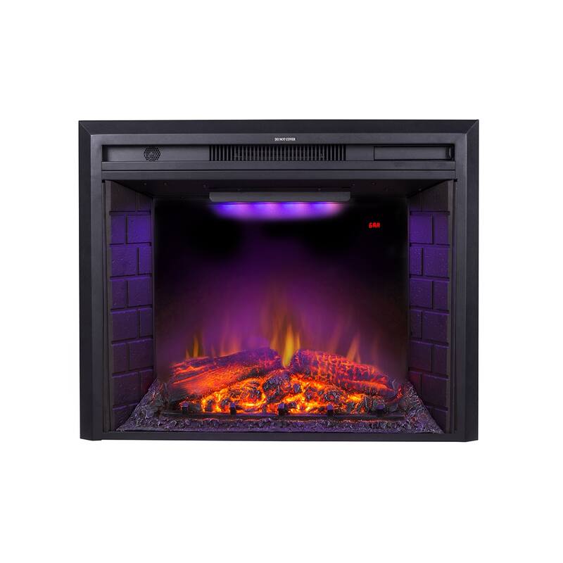 Electric Fireplace Heater with Log set & Realistic Flame
