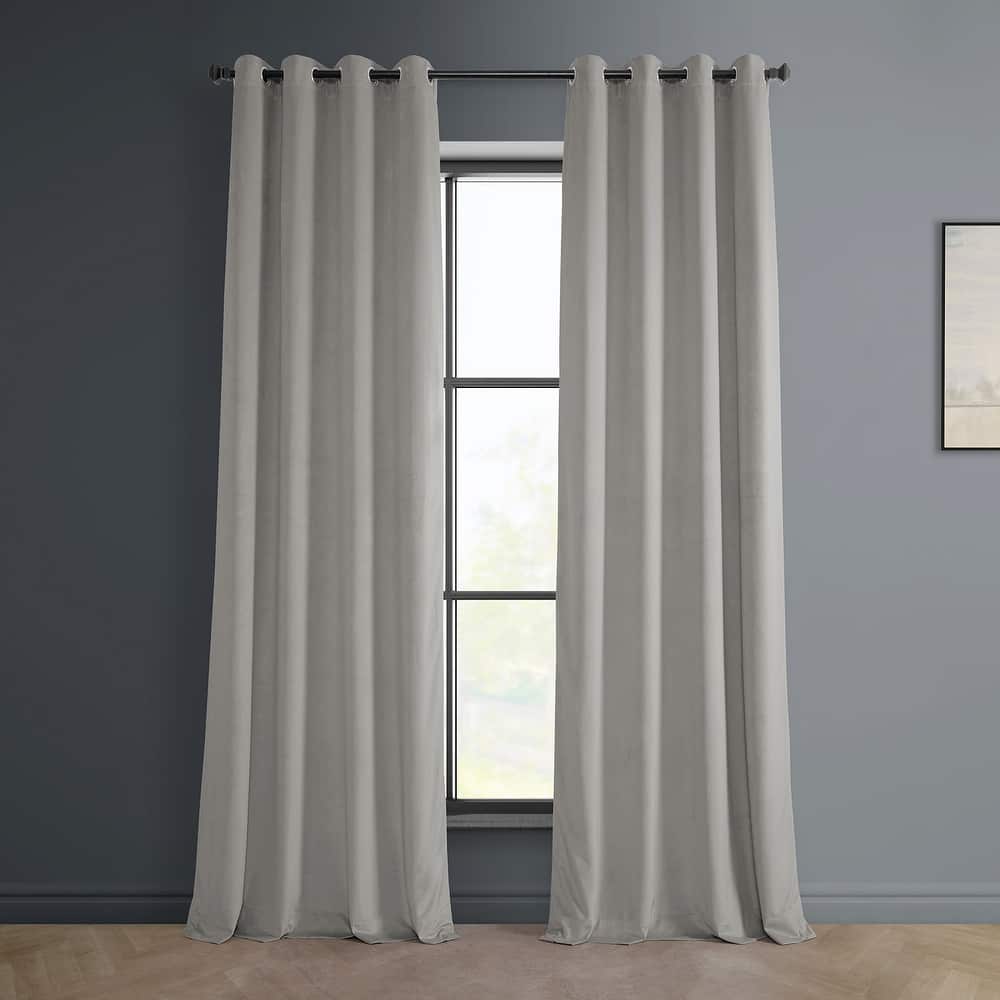 Exclusive Fabrics Heritage Plush Velvet Room Darkening Grommet Curtain (1 Panel)
