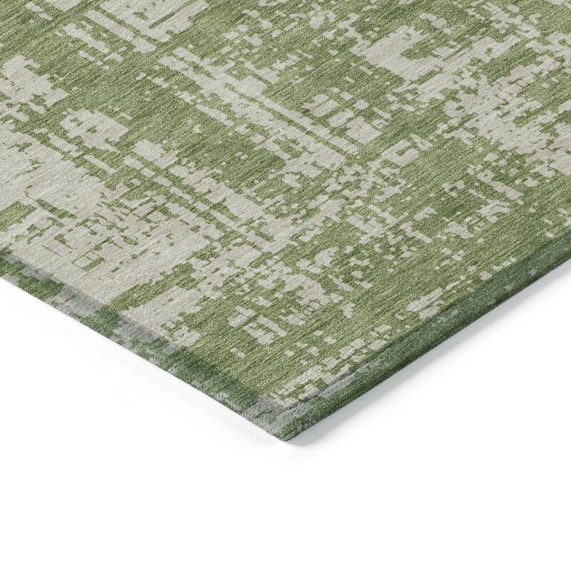 Machine Washable Indoor/ Outdoor Chantille Abstract Solid Rug