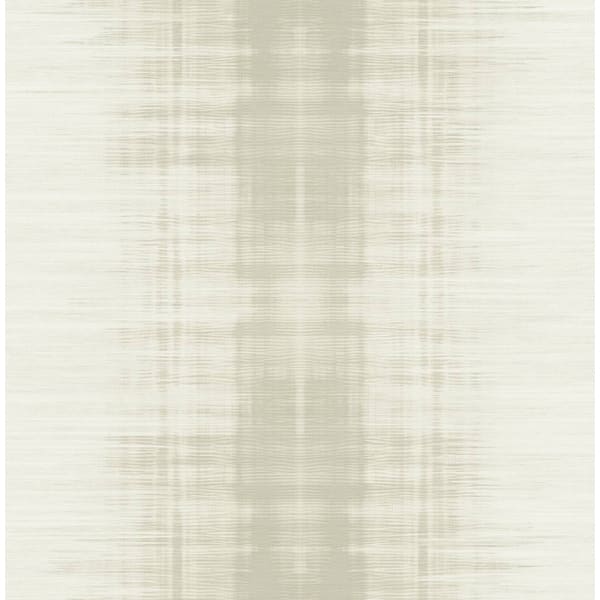 slide 2 of 3, Seabrook Designs Cerulia Linen Stripe Unpasted Wallpaper 20.5 in. W x 33 ft. L - Metallic Cream