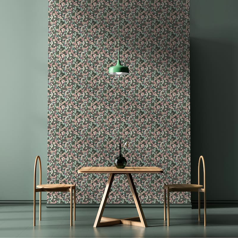 Flora Ditsy Pink Garden Wallpaper