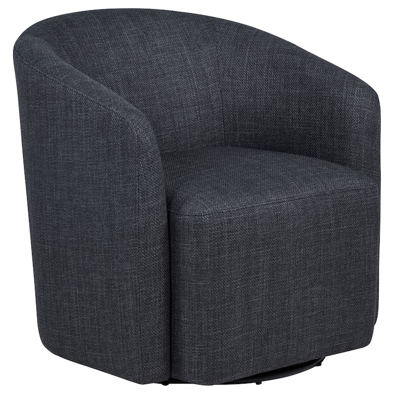 Mossbrook Fabric Upholstered Swivel Accent Chair - 29.25" x 29.25" x 31.5" - Anthracite