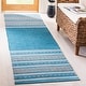 preview thumbnail 4 of 19, SAFAVIEH Handmade Montauk Caragh Stripe Cotton Flatweave Rug 2'3" x 8' Runner - Blue/Grey - Runner