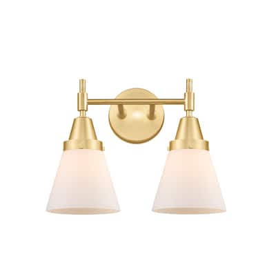 Innovations Lighting 447-2W-11-16 Cone Vanity Cone 2 Light 16" Wide