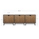 preview thumbnail 40 of 85, Nathan James Enloe Rustic Doors Metal Base Free Standing Modern Storage Cabinet for Entryway