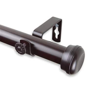 Window Curtain Rod 48-84 Inch Metal Rods with Finials - Wall Mount Home Decor - 84