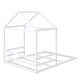 preview thumbnail 5 of 14, Wooden Full Size House Kids Bed Frame with Guardrail for Fun Sleeping Space, Safety Guaranteed, Easy to Assemble, White