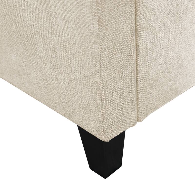 Abbyson Seneca Grey Upholstered Bed