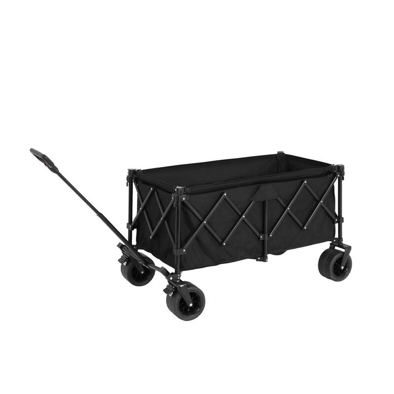 Beach Wagon with Big Wheels, Drink Holders, 300L Capacity, Foldable