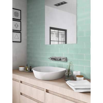 Apollo tile 3" x 6" Colorway Matte Blizzard Blue Glass Tile (5 sq ft/case) - 40 Pack