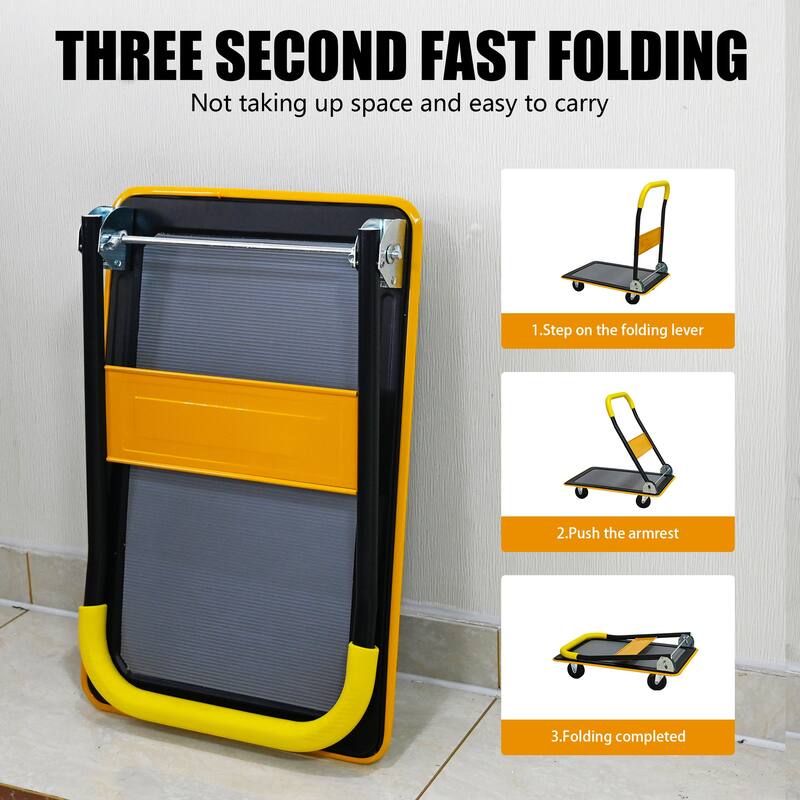 Heavy-Duty Folding Flatbed Cart
