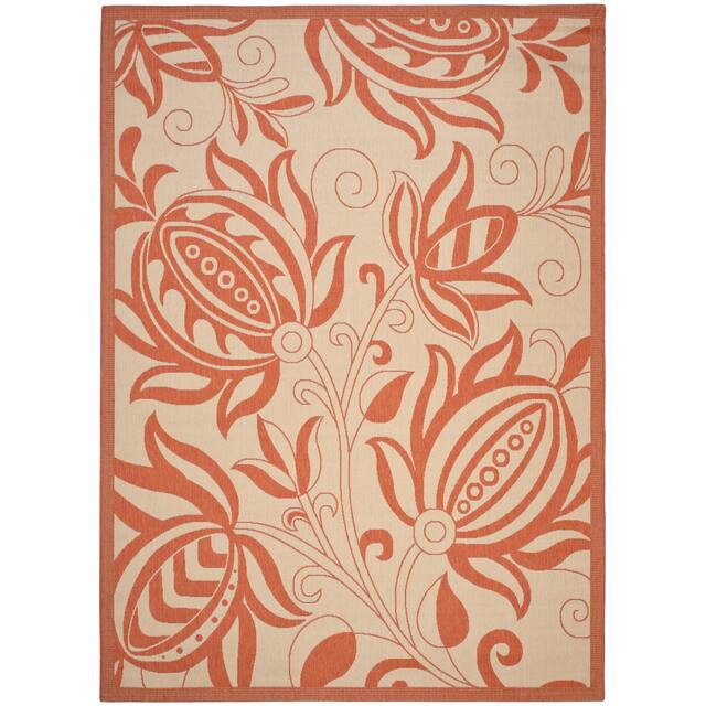 SAFAVIEH Courtyard Leatrice Indoor/ Outdoor Patio Backyard Rug