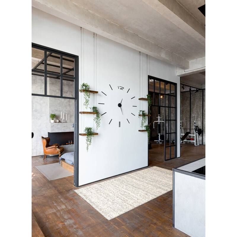 ECARPETGALLERY Braid weave Sienna Cream Wool Rug - 4'11 x 7'11