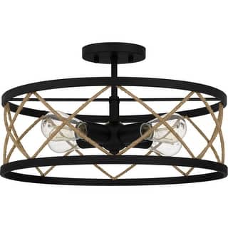 Quoizel Semi-Flush Mount 4-Light Semi-Flush Mount in Matte Black