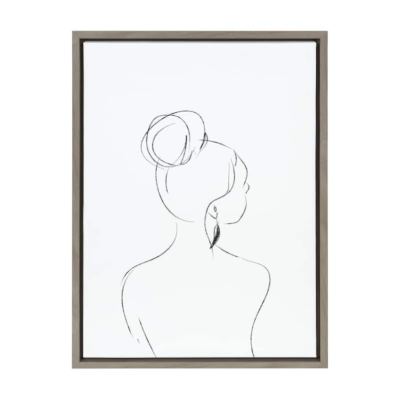 Kate and Laurel Sylvie Woman Framed Canvas by Teju Reval of SnazzyHues