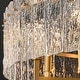 preview thumbnail 7 of 6, 25.6 in. Gold Modern Crystal Chandelier Glam Dimmable Pendant Light With Clear Glass for Living Dining Room