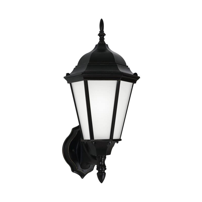 Roseto Hancock Single Light 17" Tall LED Outdoor Wall Sconce with - Black