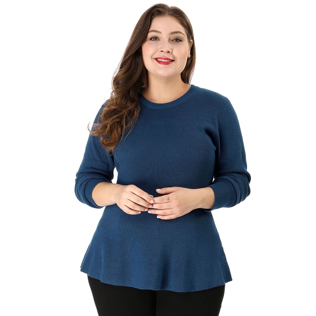 Peplum sweater plus size clearance