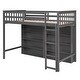preview thumbnail 15 of 16, Wooden Twin Size Kids Loft Bed Frame with 8-Storage Shelves and Ladder, White