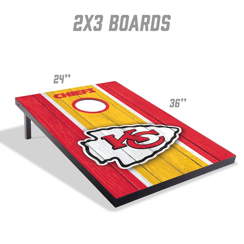 Kansas City Chiefs NFL Compact 2x3 Tailgate Cornhole Board Set