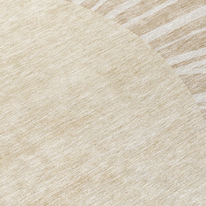 Machine Washable Indoor/ Outdoor Chantille Modern Sunburst Rug