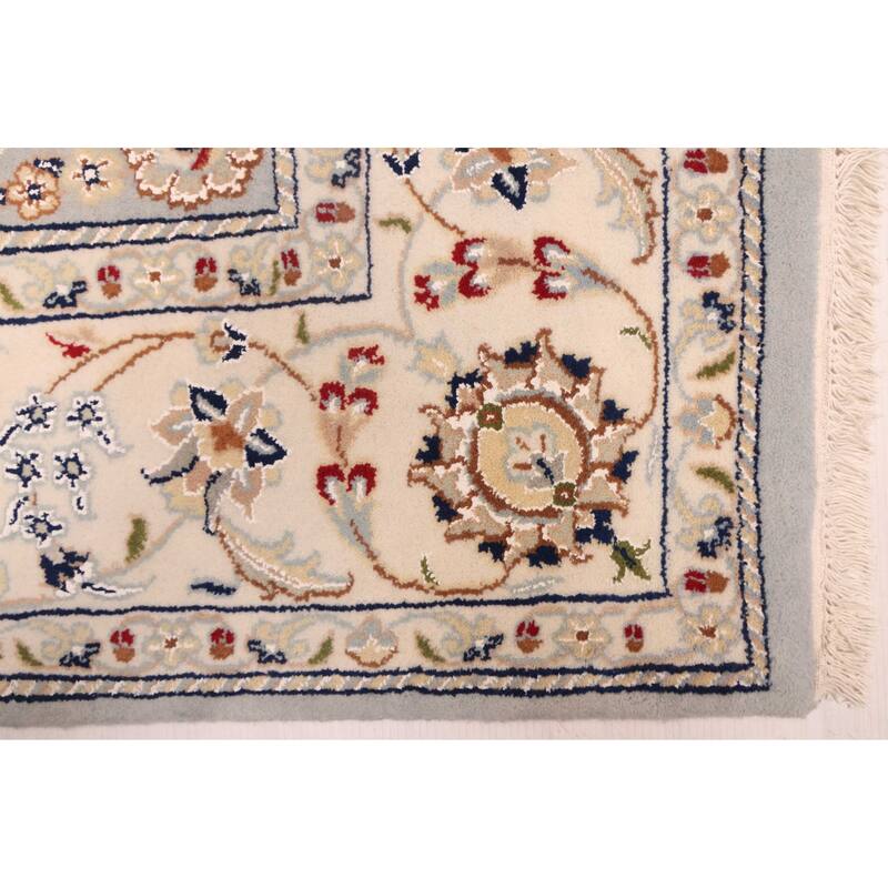 ECARPETGALLERY Hand-knotted Nain Grey Silk, Wool Rug - 5'9 x 6'1