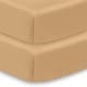 preview thumbnail 9 of 33, BreathableBaby Cotton Percale Fitted Sheet, For 52" x 28"/132 x 71 cm Crib & Toddler Bed Mattress, Solids (2-Pack) Brown