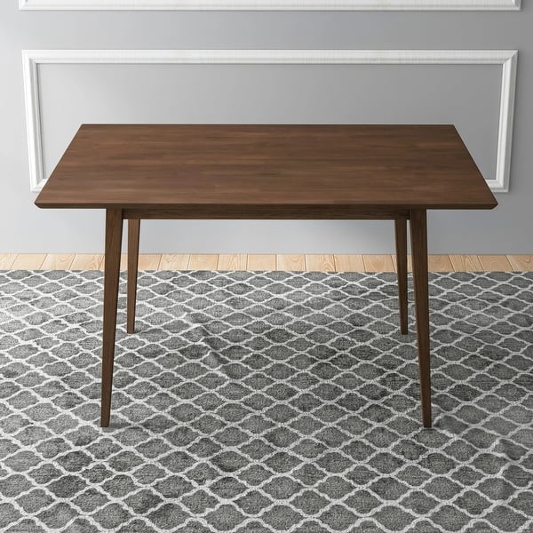 slide 2 of 10, GDFStudio - Mary Modern 47" Rectangular Solid Wood Dining Table with Beveled Edges Brown